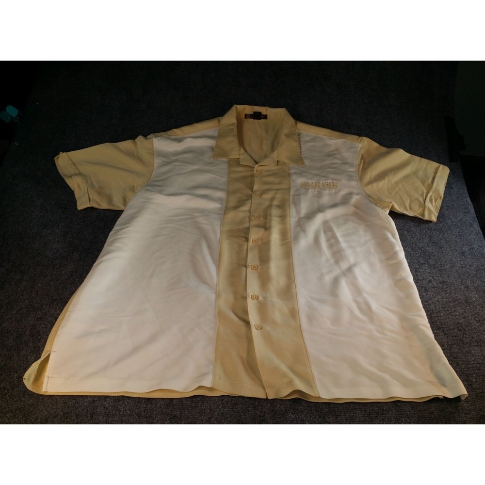 Las Vegas Motor Speedway Cubavera Button Up Shirt Men Sz XXL Colorblock Harriton